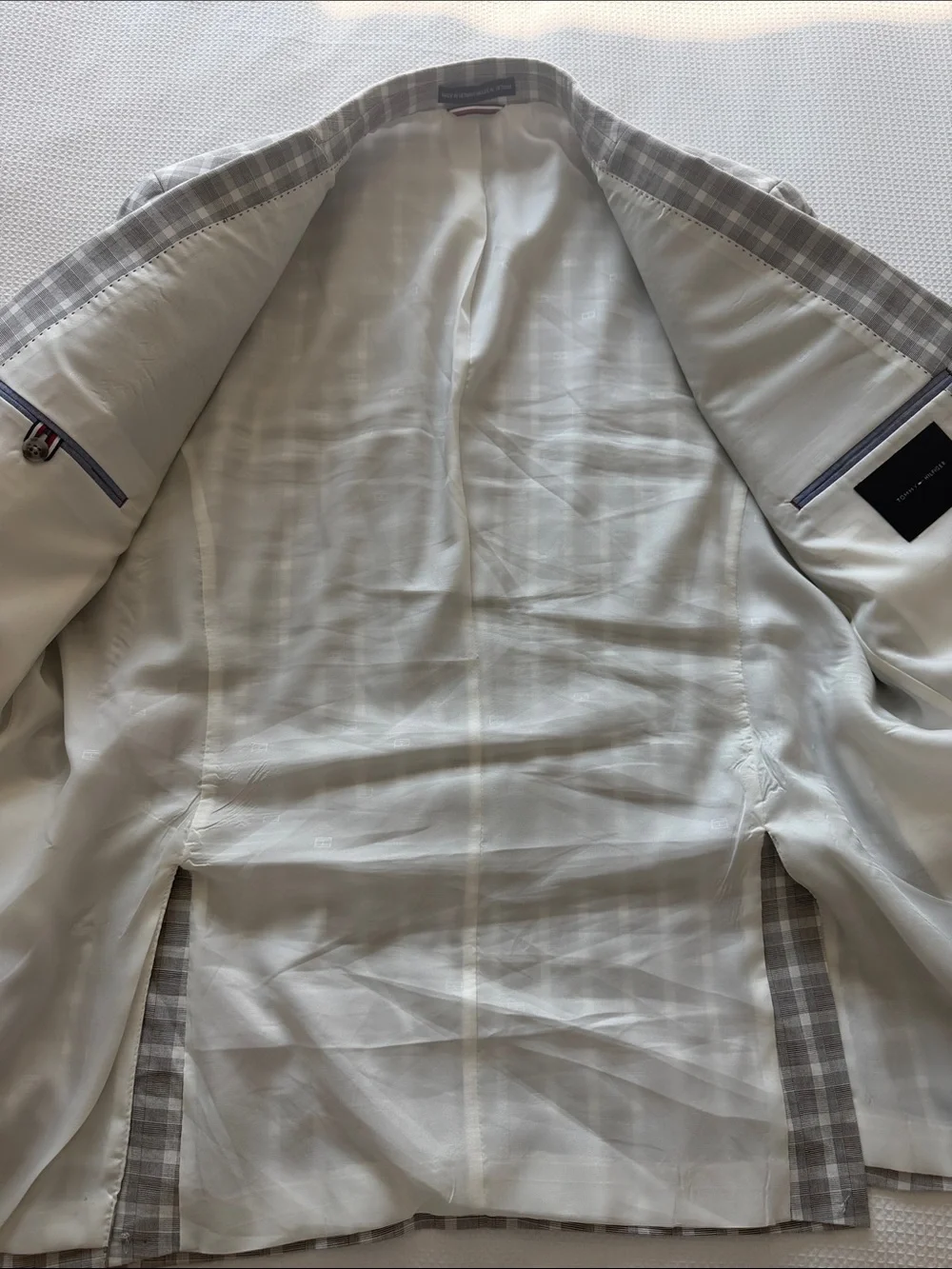 Tommy Hilfiger Light Gray Plaid Sport Coat